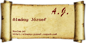Almásy József névjegykártya