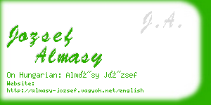 jozsef almasy business card